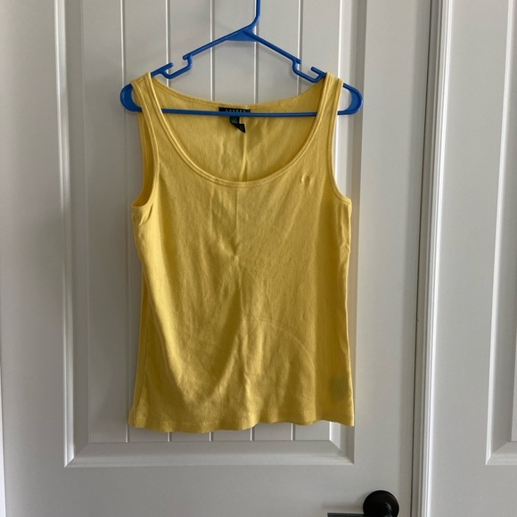 Lauren Ralph Lauren Tops - Ralph Lauren ribbed cotton monogrammed tank